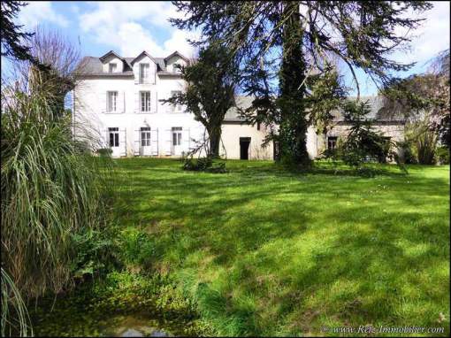 Maison maitre a vendre, belle demeure, maison charme, parc, etang, propriete a vendre, nozay, abbaretz, blain, nort sur erdre, chateaubriant, 44, agence immobiliere, pays de loire atlantique, french