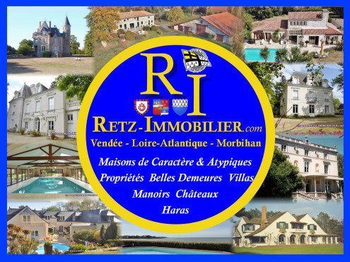 Retz Immobilier loire atlantique 44 vendee 85 morbihan 56 maisons de charme belles demeures chateaux a vendre domaines haras proprietes vente achat