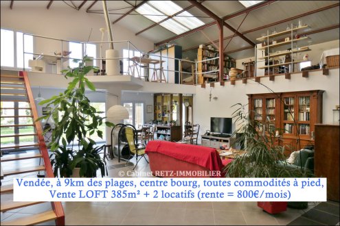 Maison contemporaine, maison moderne, loft, ultra contemporaine, vente loft, loft à vendre, maison atypique, espace atypique, maison vendee littoral, maison bord de mer, maison proche plage, vendee, agence immobiliere, luxe, prestige, belle demeure, demeu