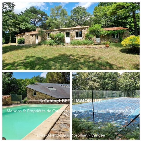 Maison de campagne, propriété boisée, propriété, bois, piscine, tennis, Nantes, Saint-Étienne-de-Montluc, Savenay, saint-Nazaire, La Baule, belle demeure, maison de caractère, résidence secondaire, hectare, agence immobilière, agent immobilier, spécialist